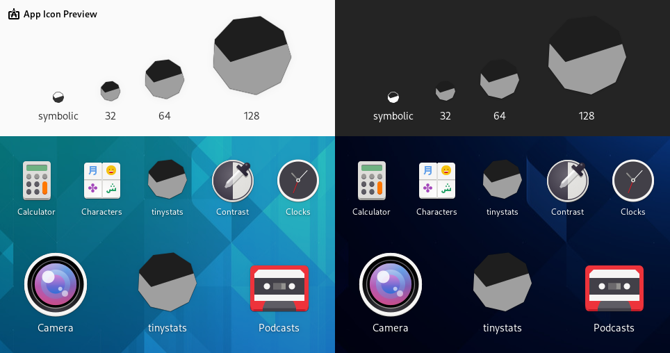 The app icons in preview