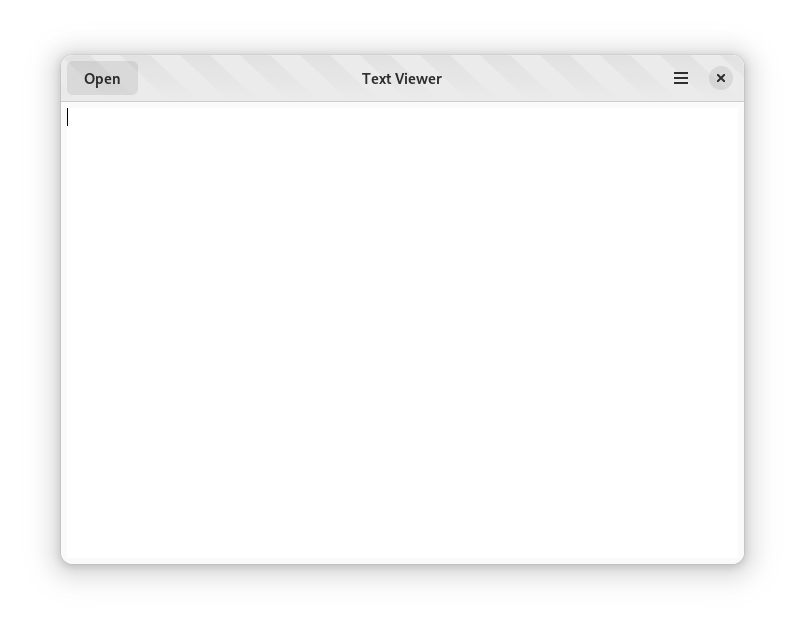 Screenshot of text-viewer in light mode in an empty state